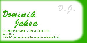 dominik jaksa business card